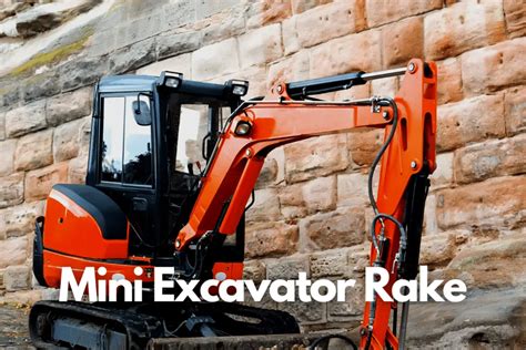 mini excavator rake|lifting attachments for mini excavators.